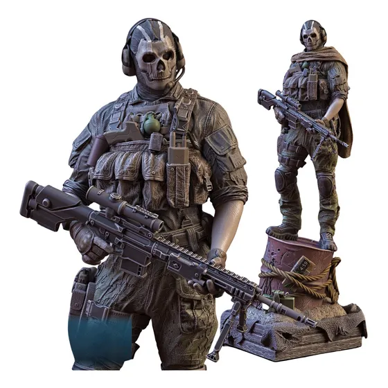 Action Figure Ghost Do Jogo Call Of Duty Modelado Por Sanix