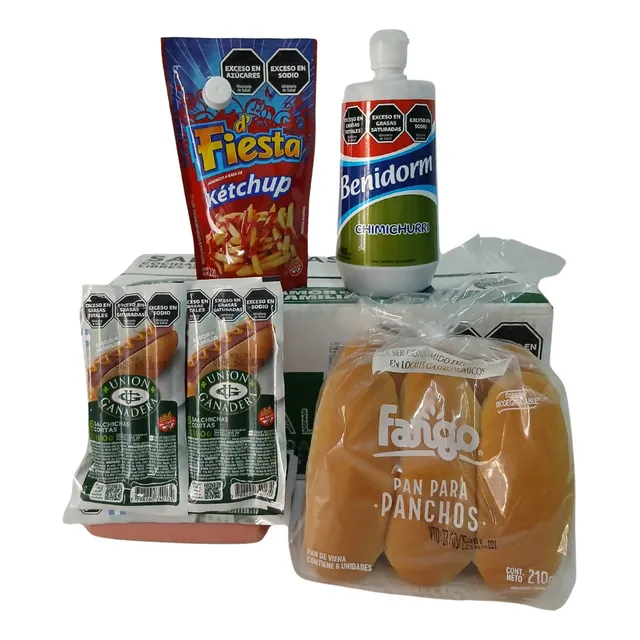 30 Salchichas U Ganadera Con Pan Fargo + Papas Pai + Aderezo