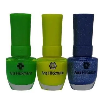 Kit Esmalte Ana Hickmann Coleção Sete Copa Do Mudo 3 Unid.