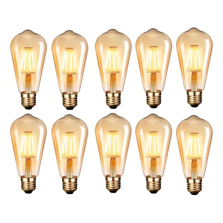 10 Unidades Ampolletas E27 Vintage Filamento Retro Edison