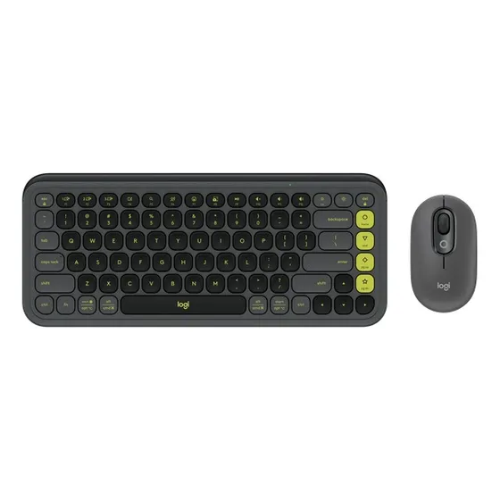 Combo Teclado E Mouse Sem Fio Logitech Pop Icon - Grafite