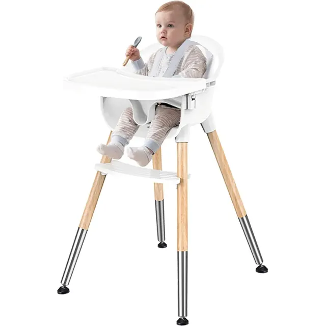 Bellababy Silla Alta Para Bebé, Silla Alta Clásica De Madera