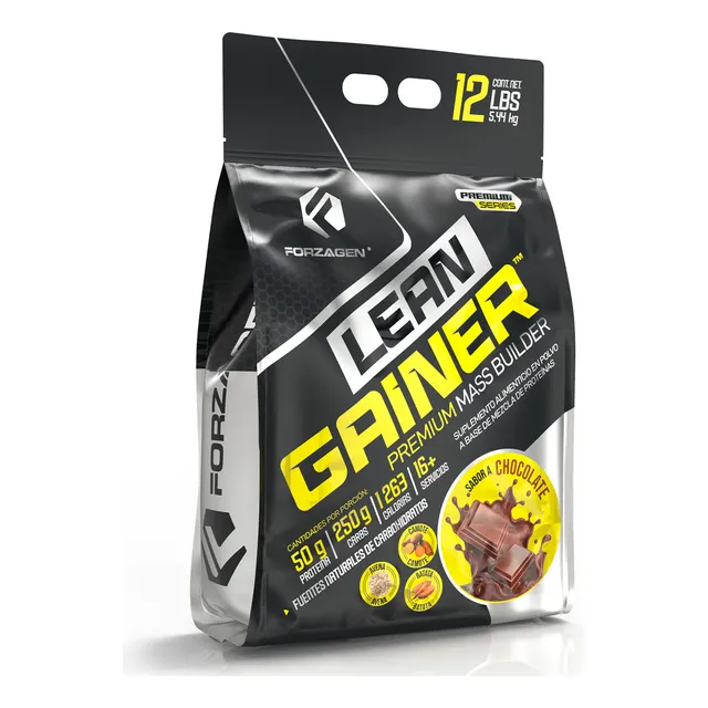 Forzagen Ganador De Masa Lean Gainer 12lb | Carbs Naturales Sabor Chocolate