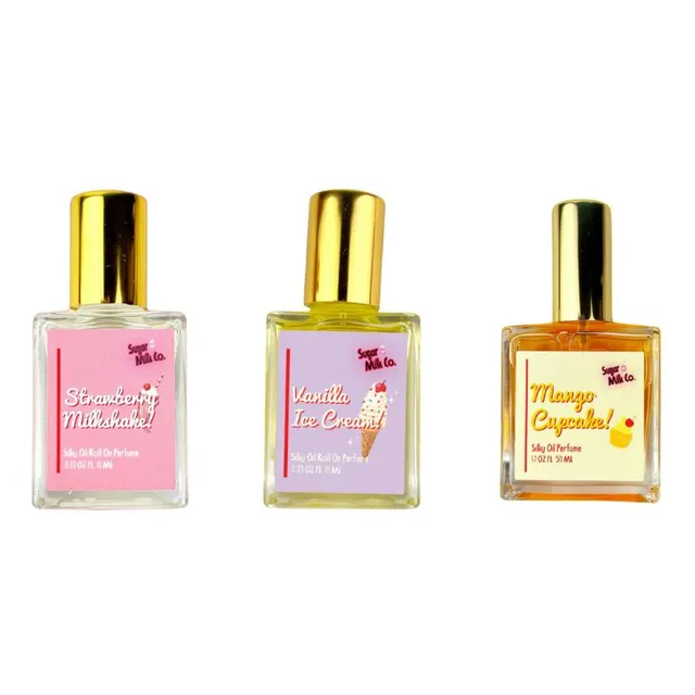 Pack 3 Perfumes Esencia Vainilla Mango Fresa Sugar Milk 10ml