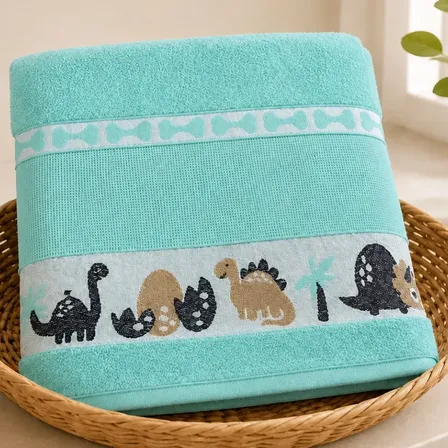 Toalha De Banho 100% Algodão Infantil Personagens Kids Baby Verde-claro