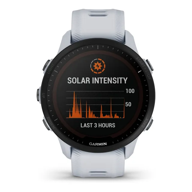 Reloj Garmin Forerunner 955 Versión Solar Smartwatch Táctil Color del bisel Blanco