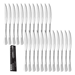 Kit Aço Inox 24 Facas Premium Buffet Restaurante Euro Kit Aço Inox 24 Facas Premium Buffet Restaurante Euro