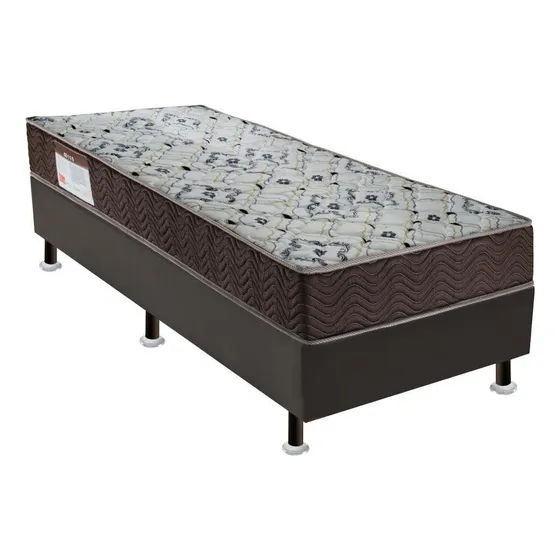 Cama Box E Colchão Iso 150 D45 Solteiro(88x188)-ortobom Cor Cinza