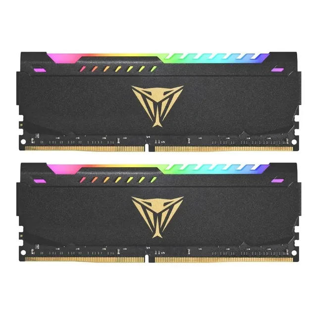 Memoria RAM Viper Steel RGB gamer color negro 32GB 2 Patriot PVSR432G360C0K