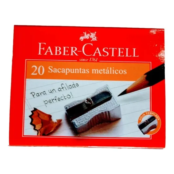 Sacapuntas Faber-castell Metal Caja X 20 Filo Escolar