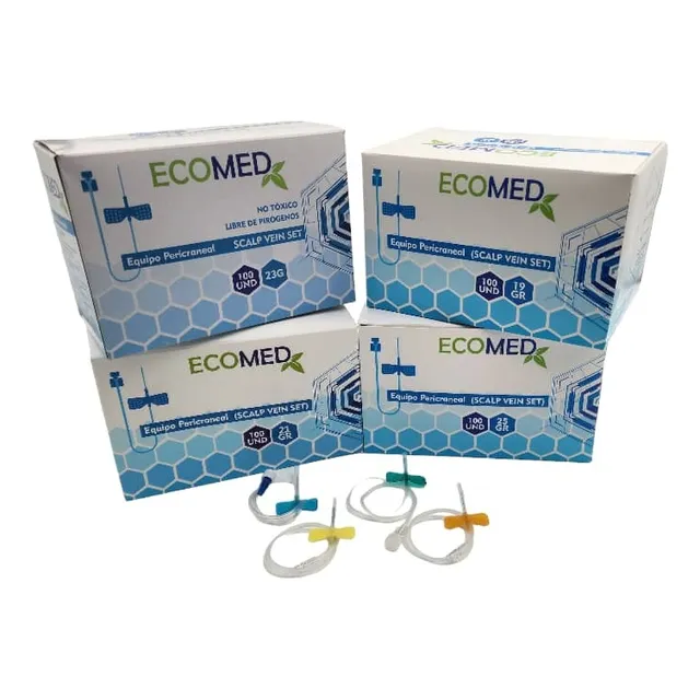 Scalp Veint Set Pericraneal Mariposa. Ecomed. Caja X 100