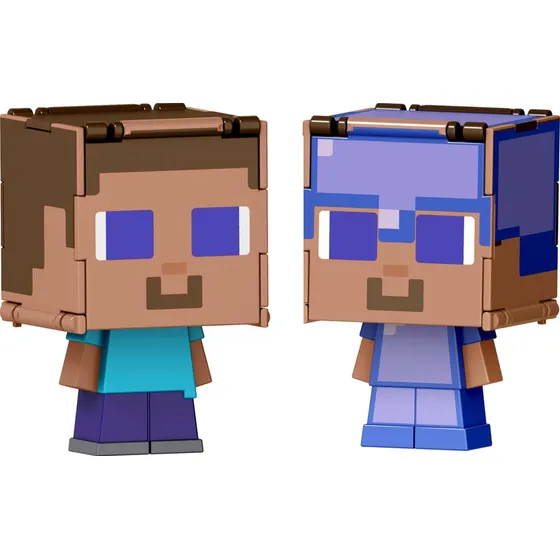 Boneco Minecraft 2 Em 1 Panda Warden Steve Original C/nf