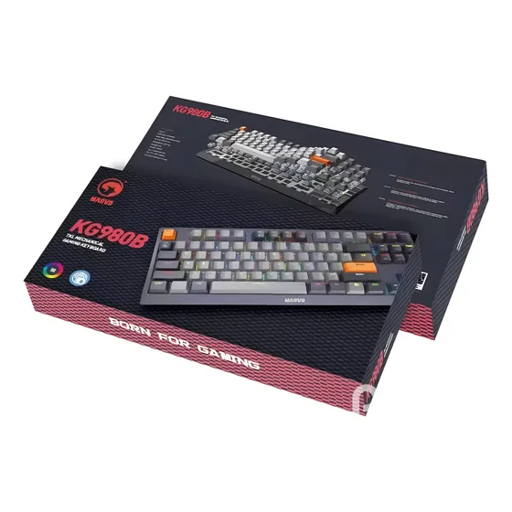 Teclado Mecánico Gaming 60% Marvo Kg980 Rgb Alámbrico