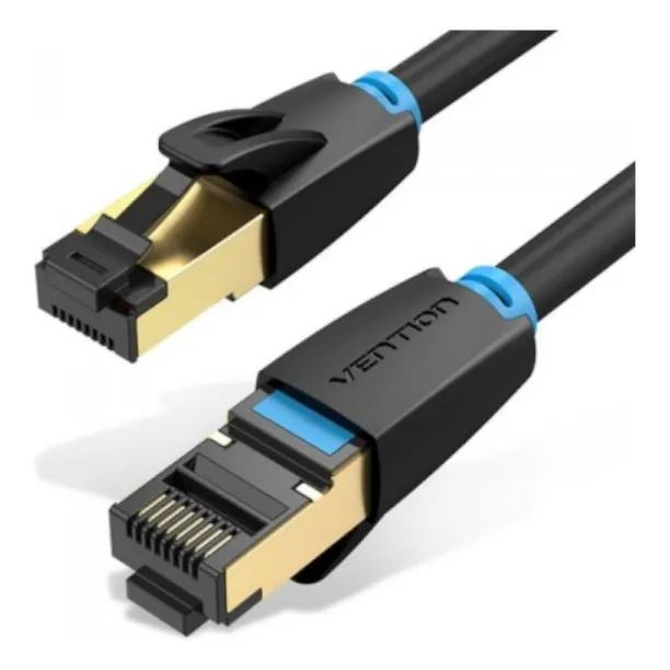 Cable de red Cable Ethernet Vention Cat 8 color negro 3M Negro Reforzado Conector Rj45