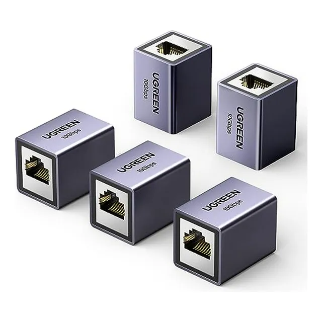 Acoplador Ethernet Ugreen 10gbps, 5 Pack Cat8 Cat7 Cat6 Cat5