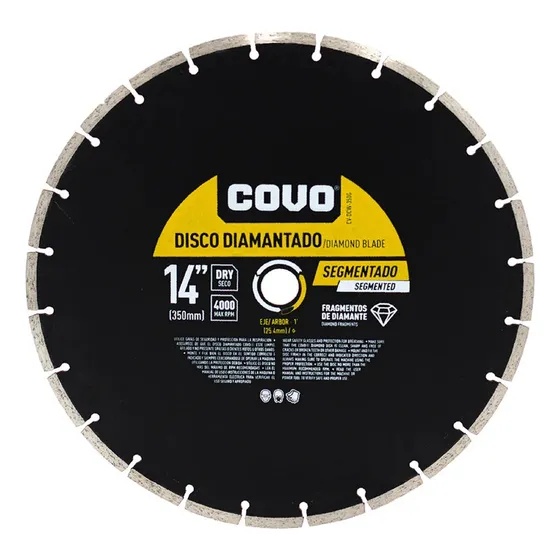 Disco Diamantado Segmentado Para Concreto 14  PuLG Covo