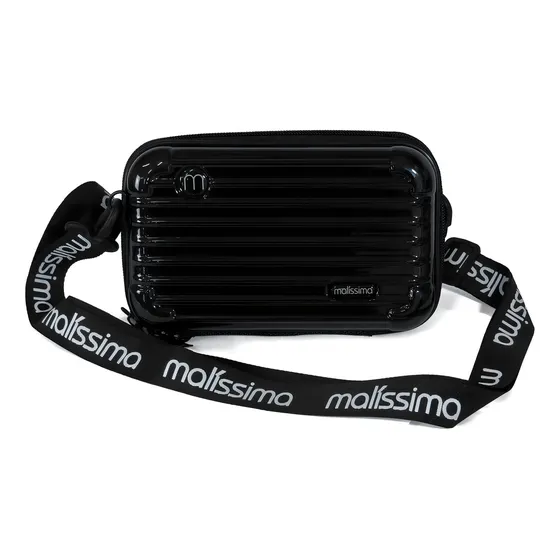 Bolsinha Bag Feminina Namorada Transversal Rígida Influencer Acambamento dos ferragens Metal Cor Preto Cor da correia de ombro Preto Desenho do tecido Liso