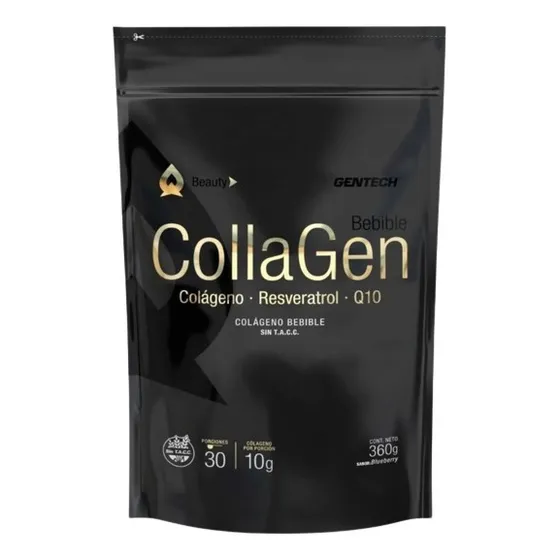 Suplemento en polvo Gentech Beauty Colágeno sabor blueberry x 360g