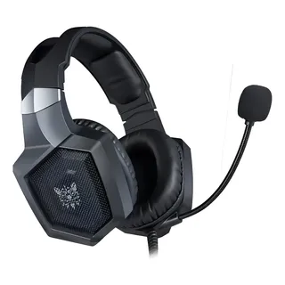 Headset Gamer Onikuma K8 Preto, Over-Ear, com Microfone e LED Para P