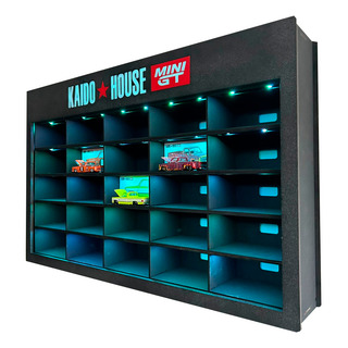 Exhibidor 25 Kaido House Caja Mini Gt 1/64 Mdf Led Acrilico Exhibidor 25 Kaido House Caja Mini Gt 1/64 Mdf Led Acrilico
