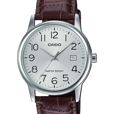 Relógio Casio Masculino Collection Couro Mtp-v002l-7b2udf-br Relógio Casio Masculino Collection Couro Mtp-v002l-7b2udf-br