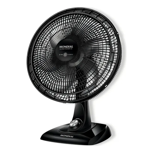 Ventilador De Mesa 40cm Super Power Mondial Preto/prata 80w