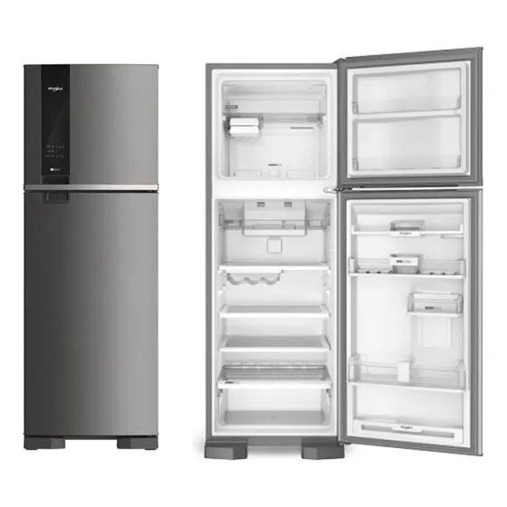 Heladera Whirlpool 5akdwc 400 L No Frost Inox Twist Ice Dimm Color Plateado