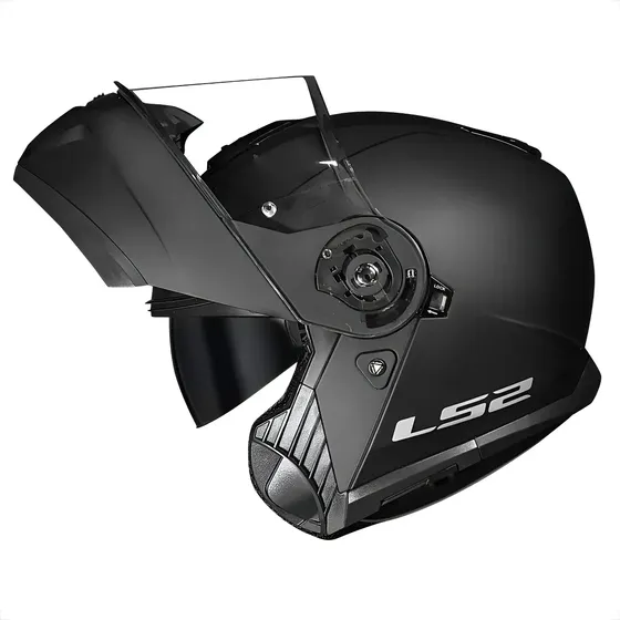 Capacete Escamoteável Ls2 Ff908 Strobe 2 Preto Fosco Monocolor Tamanho 60