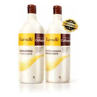 Karssellé Kit Shampoo 1l + Condicionador 1l Collagen Karssellé