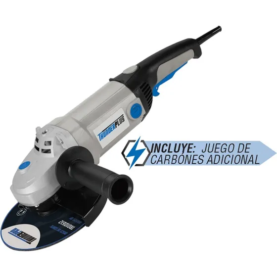 Amoladora angular Thunder Herramientas Plus TL00460 de 50 Hz color gris 2.25 kW 220 V + accesorio