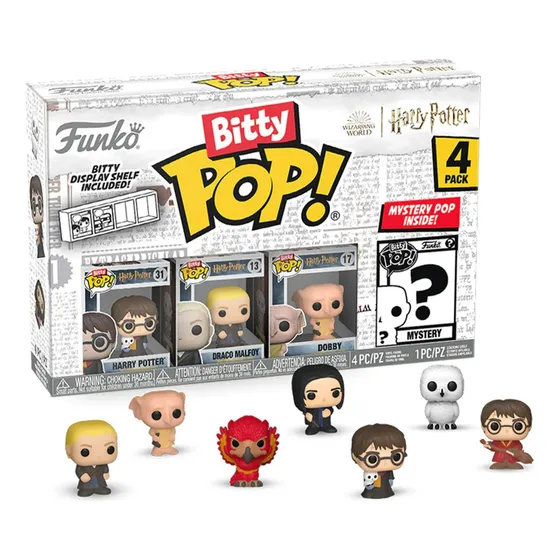 Funko Bitty Pop! Harry Potter - Harry con bufanda 4 Pack