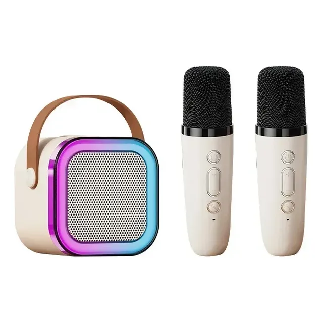 Altavoz Bluetooth Portátil Máquina Karaoke Con 2 Micrófonos