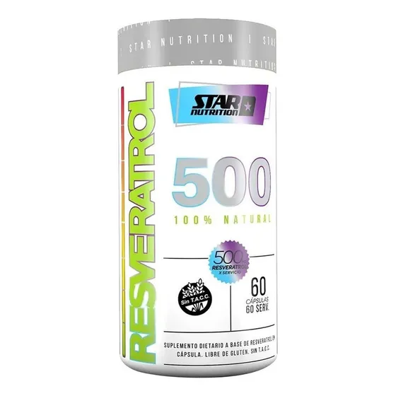 Resveratrol 500 Star Nutrition Antioxidante Natural 60cap