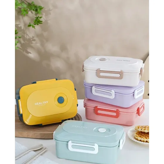 Lunch Box Fiambrera Térmica Topper Bento Y Cubiertos 1200ml
