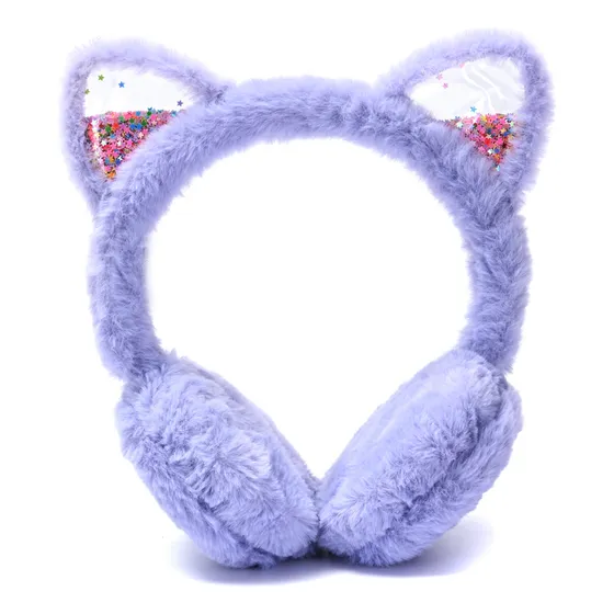 Orejera Skora De Peluche Infantil Orejitas Piel Tun Tunishop Color Violeta Diseño De La Tela N/a