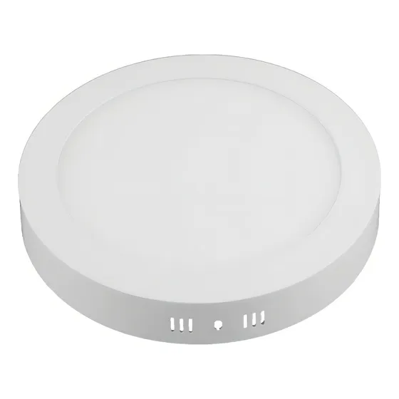 Foco Panel Plafon Led Sobrepuesto Redondo 18w 22cm Estructura Blanco