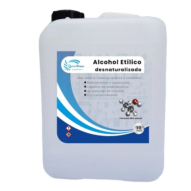Alcohol Etílico 96 Grados, 10 Litros Quimiklean