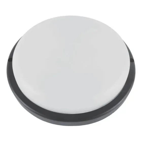 Tortuga Aplique Led Redonda Negra Sica 15w Luz Cálida / Fría