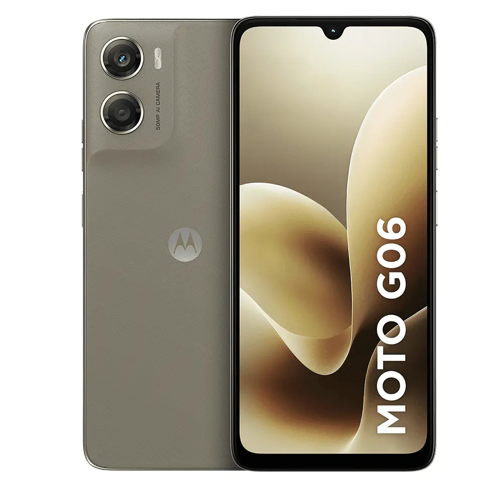 Smartphone Motorola Moto G06 - 256gb 4gb Ram + 8gb Ram Boost e Camera 50mp Com Ai Bateria De 5200 Mah Tela 6.9 - Bege