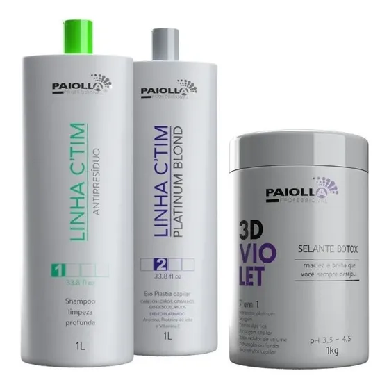  Paiolla Escova Progressiva Ctim Platinum + Btx Violet 1kg