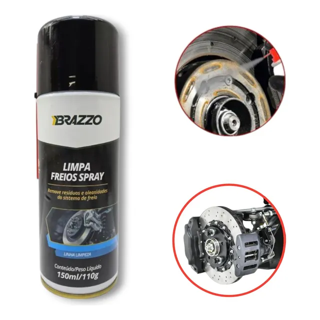 Brazzo Limpa Freios Spray - Removedor Resíduos E Oleosidades