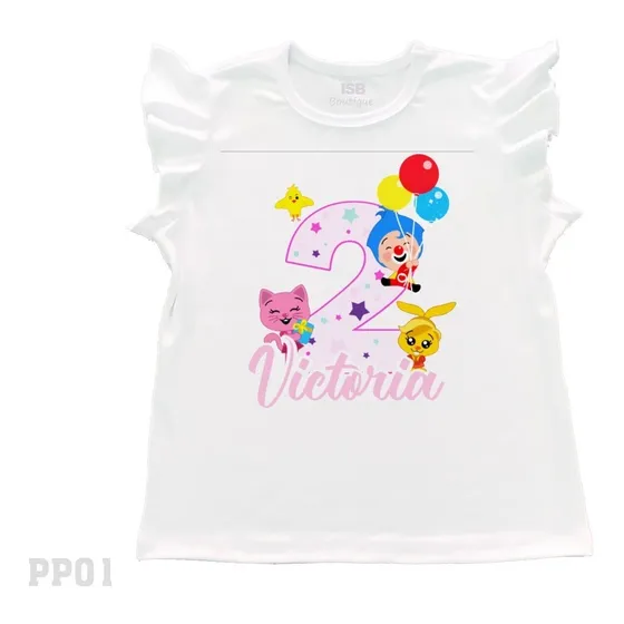 Franela Niña Payazo Plim Plim Cumpleaños  Personalizado