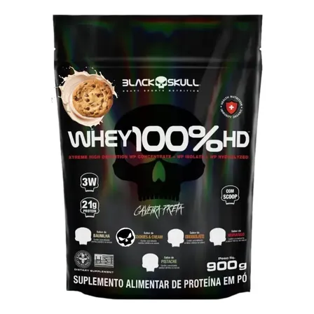 Refill Whey 100% Hd Sabores I 900g I Black Skull Original