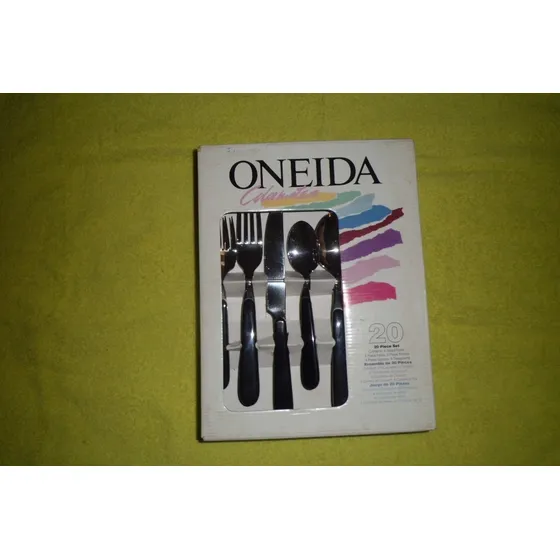 Cubierto Oneida Oferta Navidad Inox Mango De Nylon 20 Pz