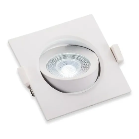Spot Led Embutir Quadrado Direcionável 3w 