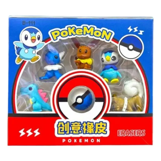 Caja Borradores Figuras Animales Pokemon Pikachu