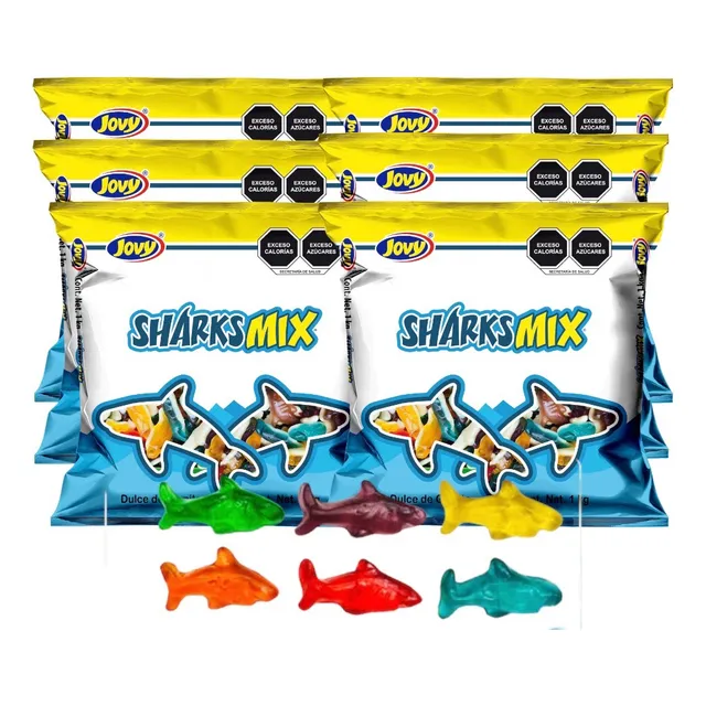 Gomitas Tiburón Frutas Colores 6 Kg Shark Mix Jovy