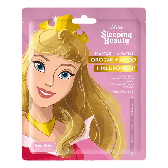 Mascarilla Facial Bella Durmiente 24k Ácido Hialurónico Normal Disney