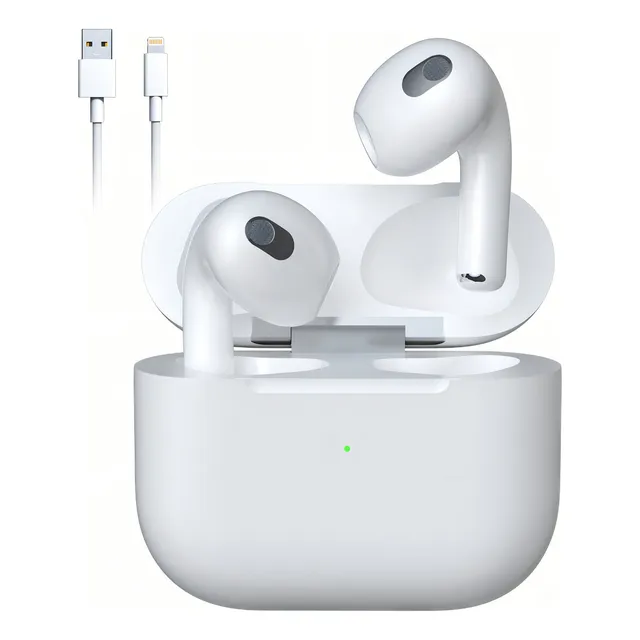 Auriculares in-ear gamer inalámbricos Audífonos Inalámbricos R60 blanco con luz LED