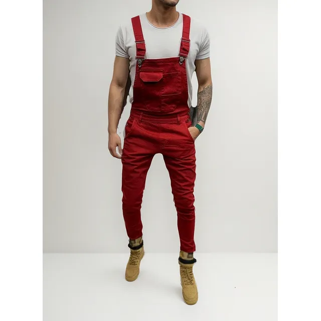 Pantalones Vaqueros Rotos For Hombre Con Una Tira Trasera